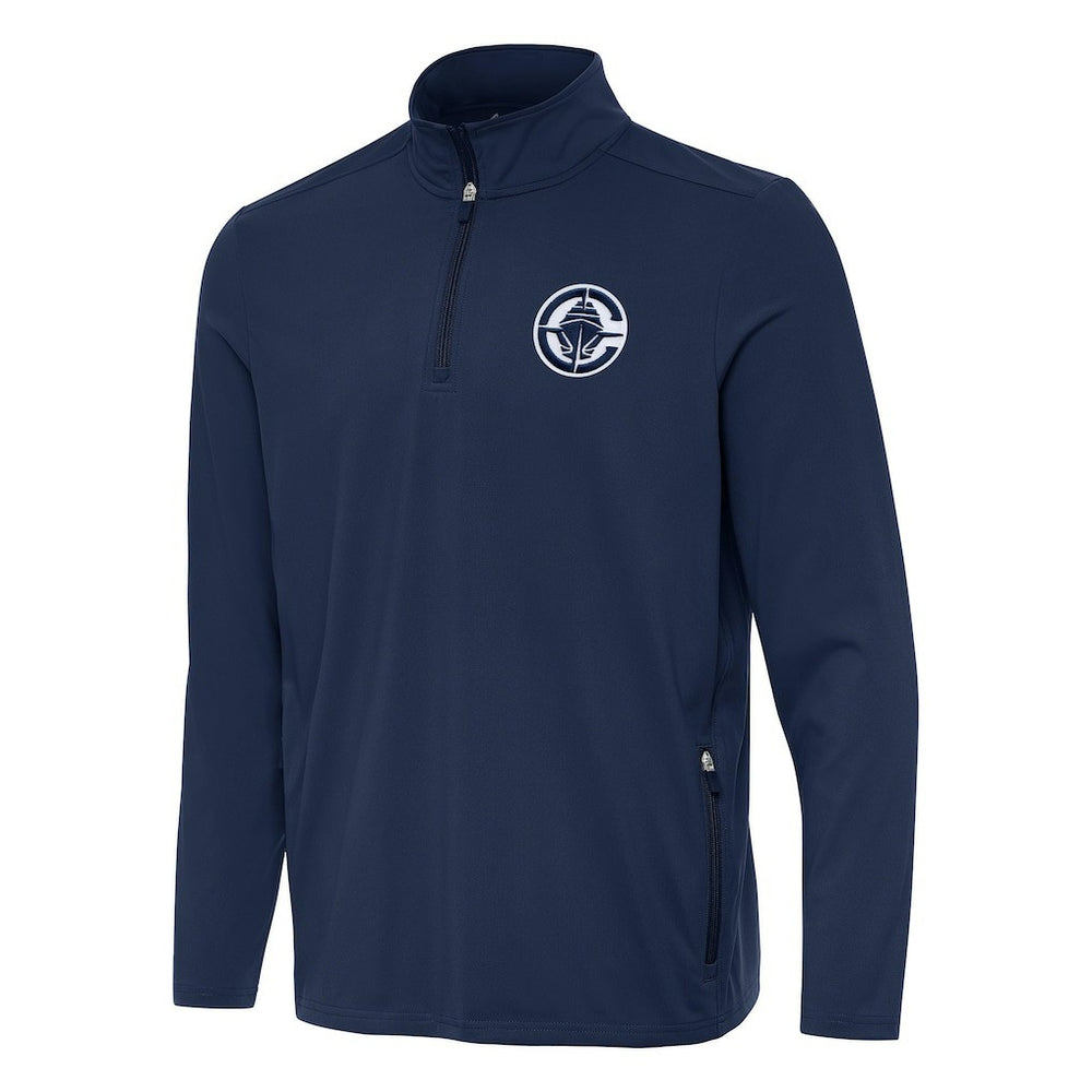 LA Clippers Antigua Perilous Quarter-Zip Sweatshirt