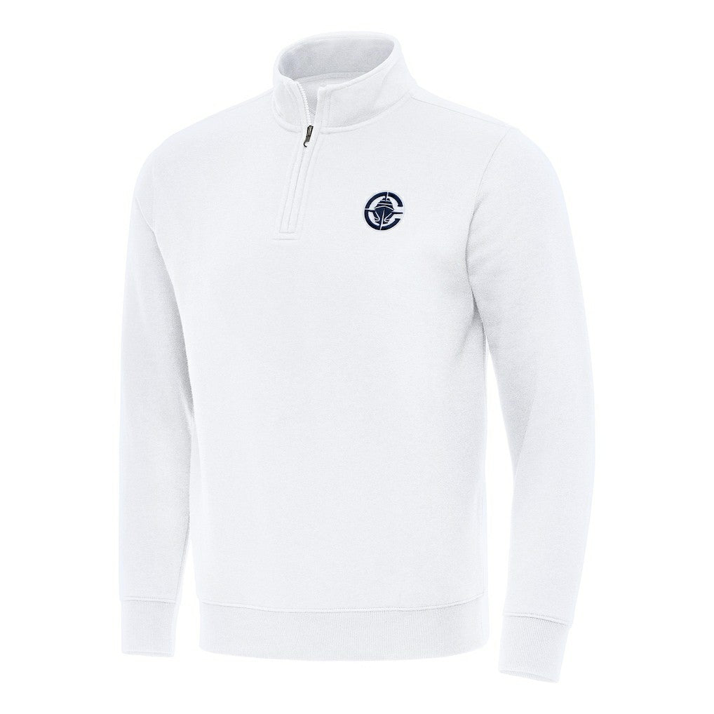 LA Clippers Antigua Victory Quarter-Zip Mock Sweatshirt