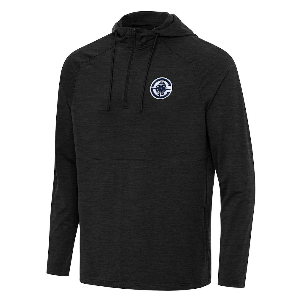 LA Clippers Antigua Spikes Raglan Quarter-Zip Hoodie