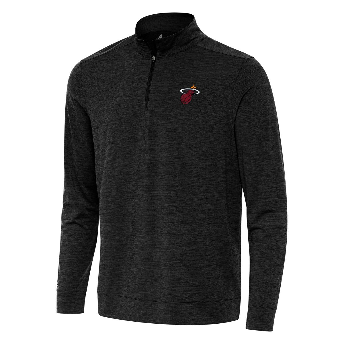 Miami Heat Antigua Bright Quarter-Zip Top
