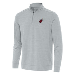 Miami Heat Antigua Bright Quarter-Zip Top