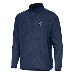 Minnesota Timberwolves Antigua Certain Quarter-Zip Tri-Blend Sweatshirt