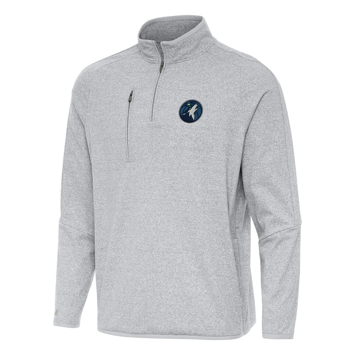 Minnesota Timberwolves Antigua Certain Quarter-Zip Tri-Blend Sweatshirt