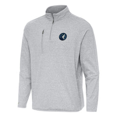 Minnesota Timberwolves Antigua Certain Quarter-Zip Tri-Blend Sweatshirt