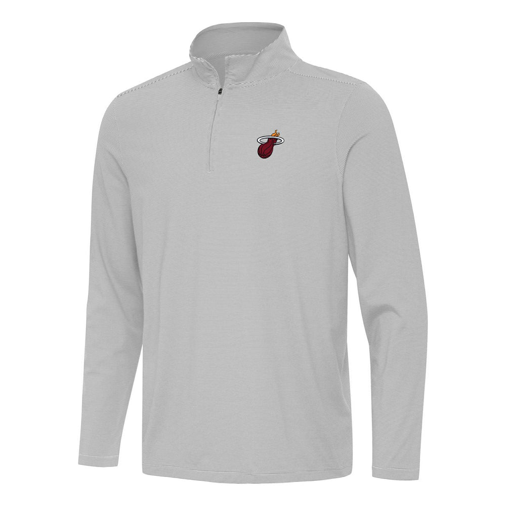 Miami Heat Antigua Twine Quarter-Zip Top