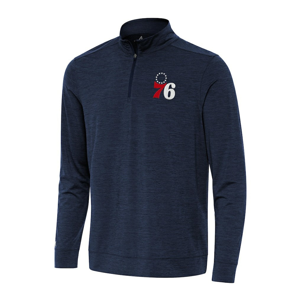Philadelphia 76ers Antigua Bright Quarter-Zip Top