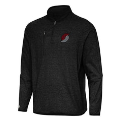 Portland Trail Blazers Antigua Certain Quarter-Zip Tri-Blend Sweatshirt