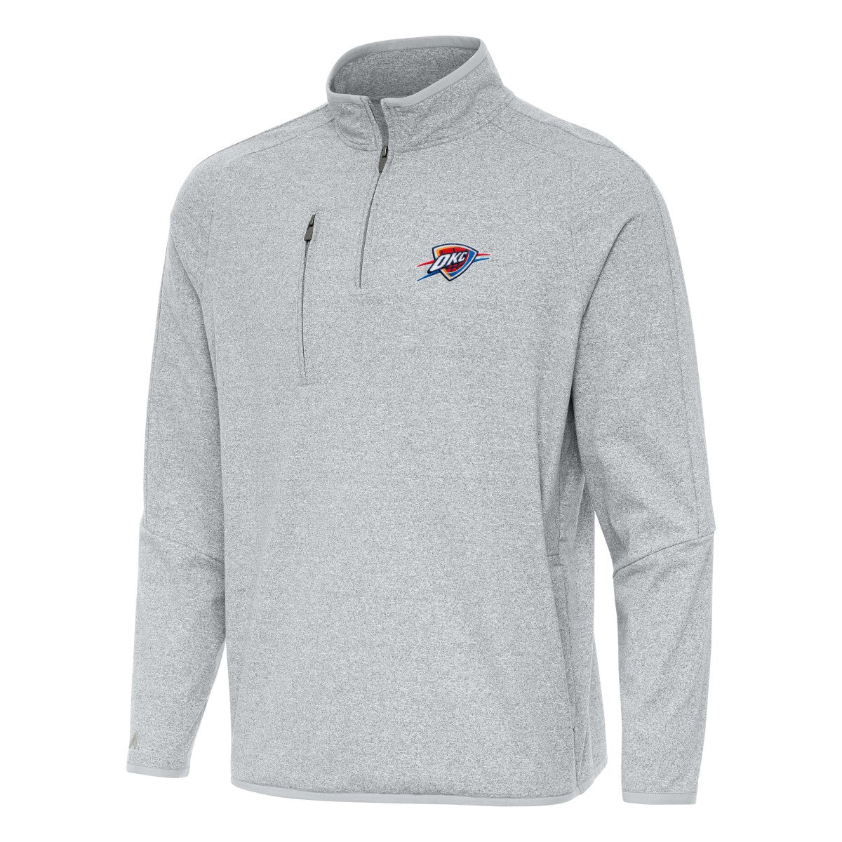 Oklahoma City Thunder Antigua Certain Quarter-Zip Tri-Blend Sweatshirt