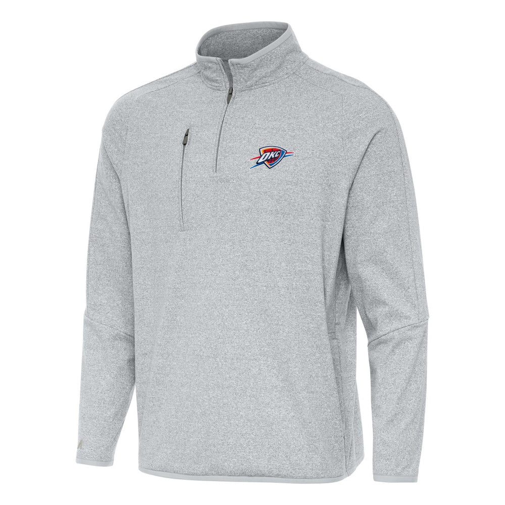 Oklahoma City Thunder Antigua Certain Quarter-Zip Tri-Blend Sweatshirt