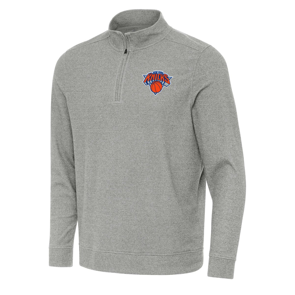 New York Knicks Antigua Subtle Quarter-Zip Sweatshirt