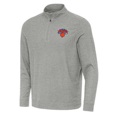 New York Knicks Antigua Subtle Quarter-Zip Sweatshirt