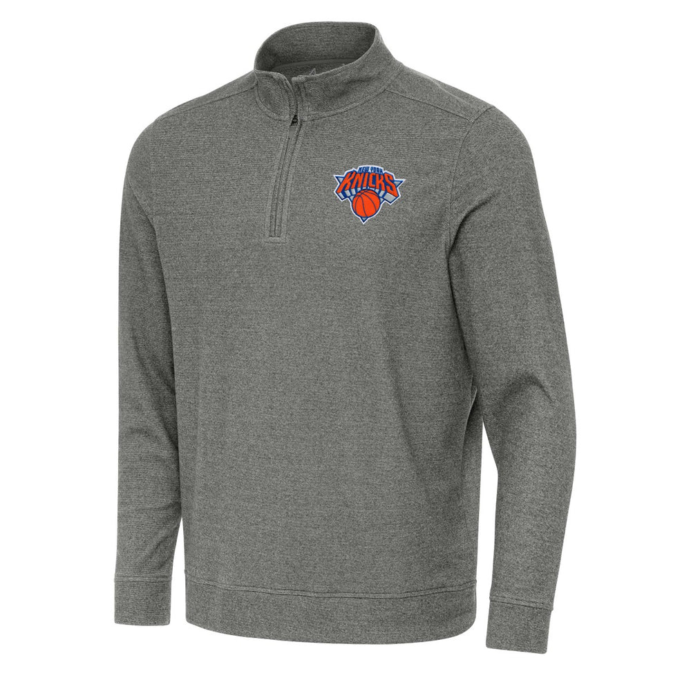 New York Knicks Antigua Subtle Quarter-Zip Sweatshirt