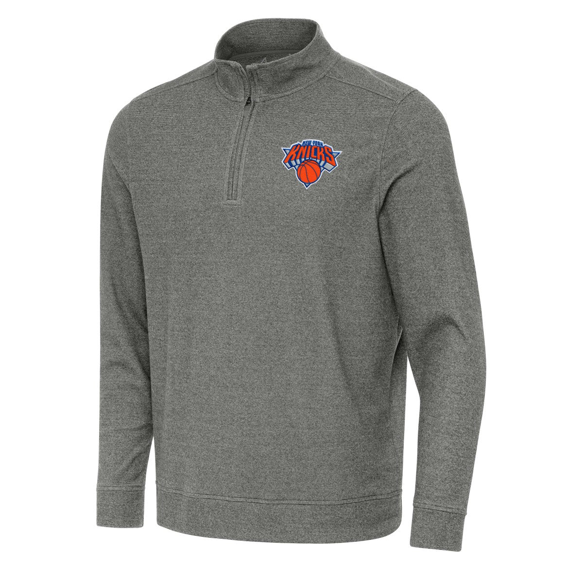 New York Knicks Antigua Subtle Quarter-Zip Sweatshirt