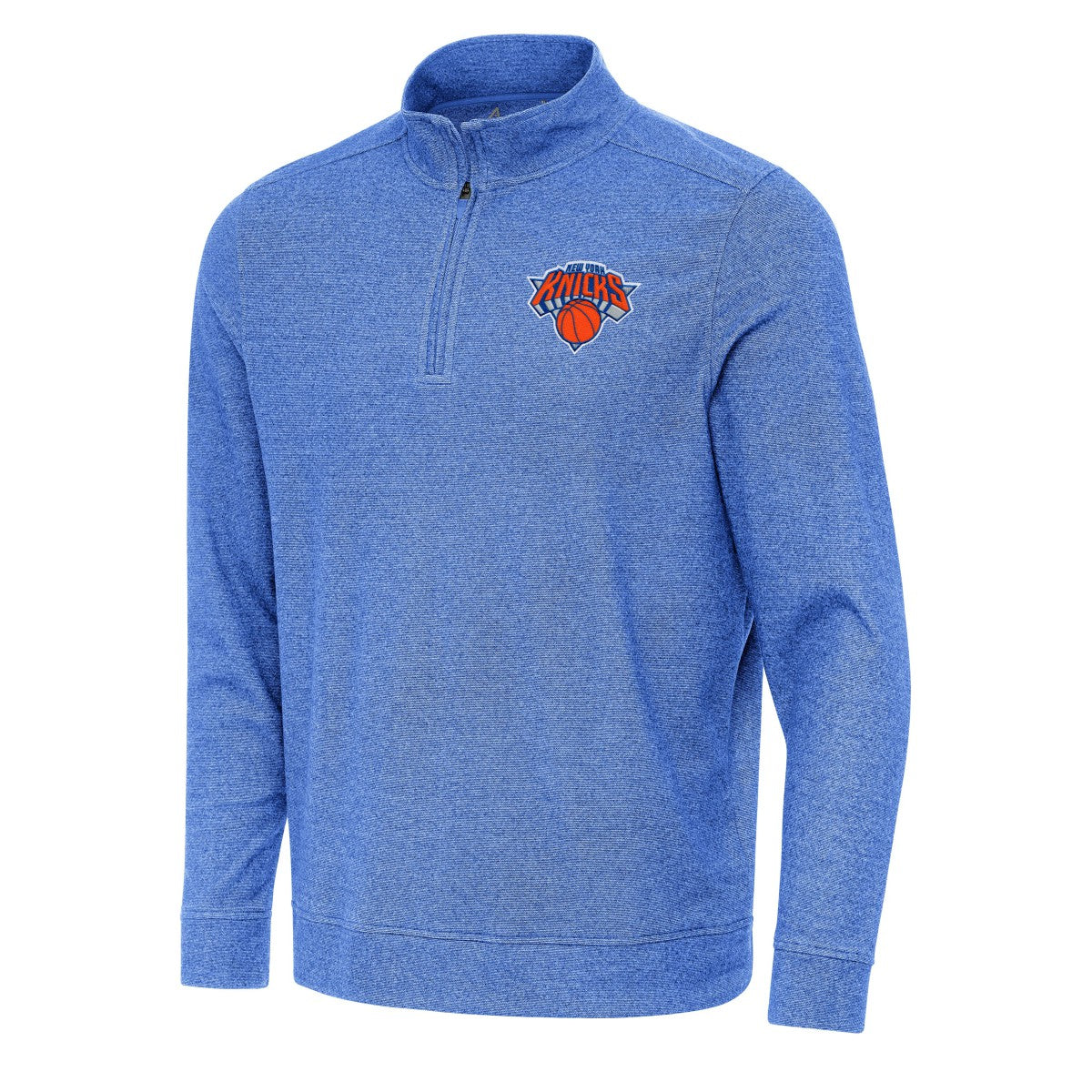 New York Knicks Antigua Subtle Quarter-Zip Sweatshirt