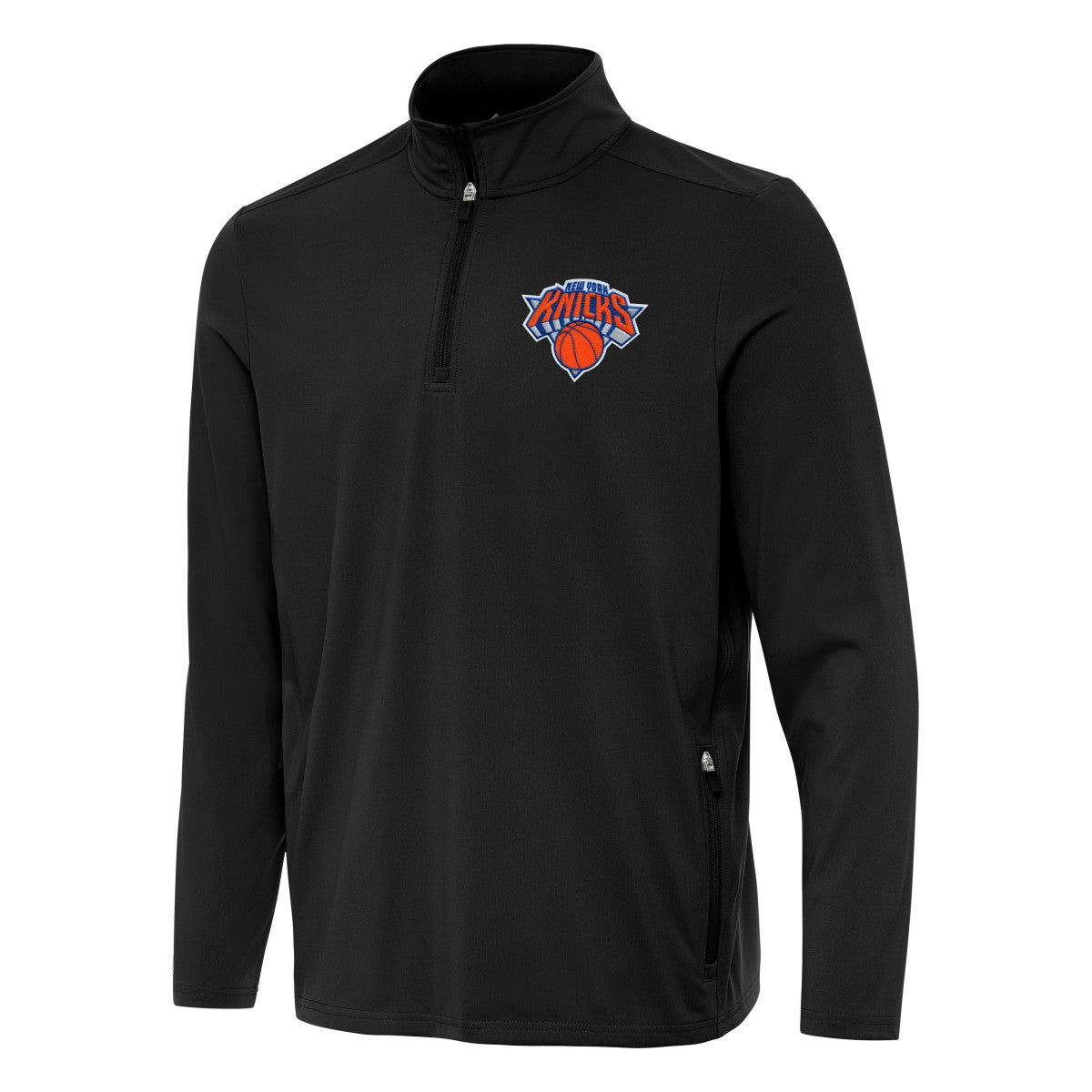 New York Knicks Antigua Perilous Quarter-Zip Sweatshirt