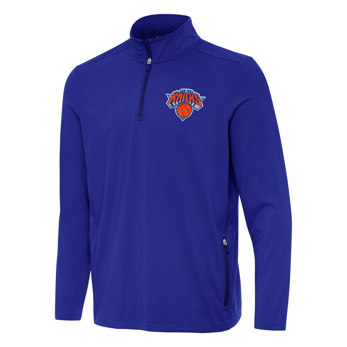 New York Knicks Antigua Perilous Quarter-Zip Sweatshirt