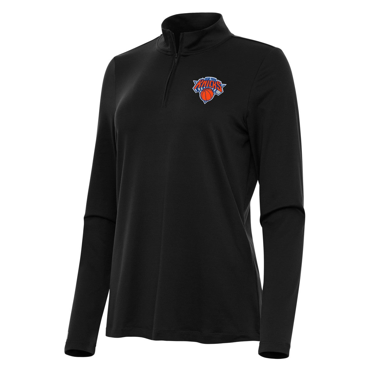 New York Knicks Antigua Women's Reprocess Quarter-Zip Top