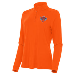 New York Knicks Antigua Women's Intent Quarter-Zip Top