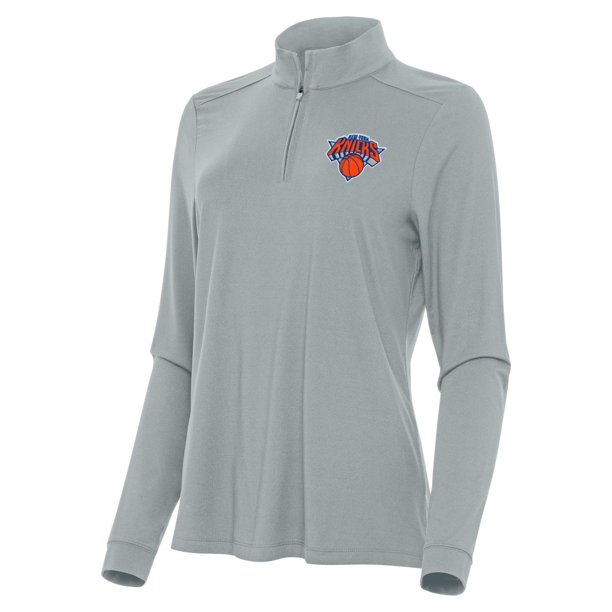 New York Knicks Antigua Women's Intent Quarter-Zip Top