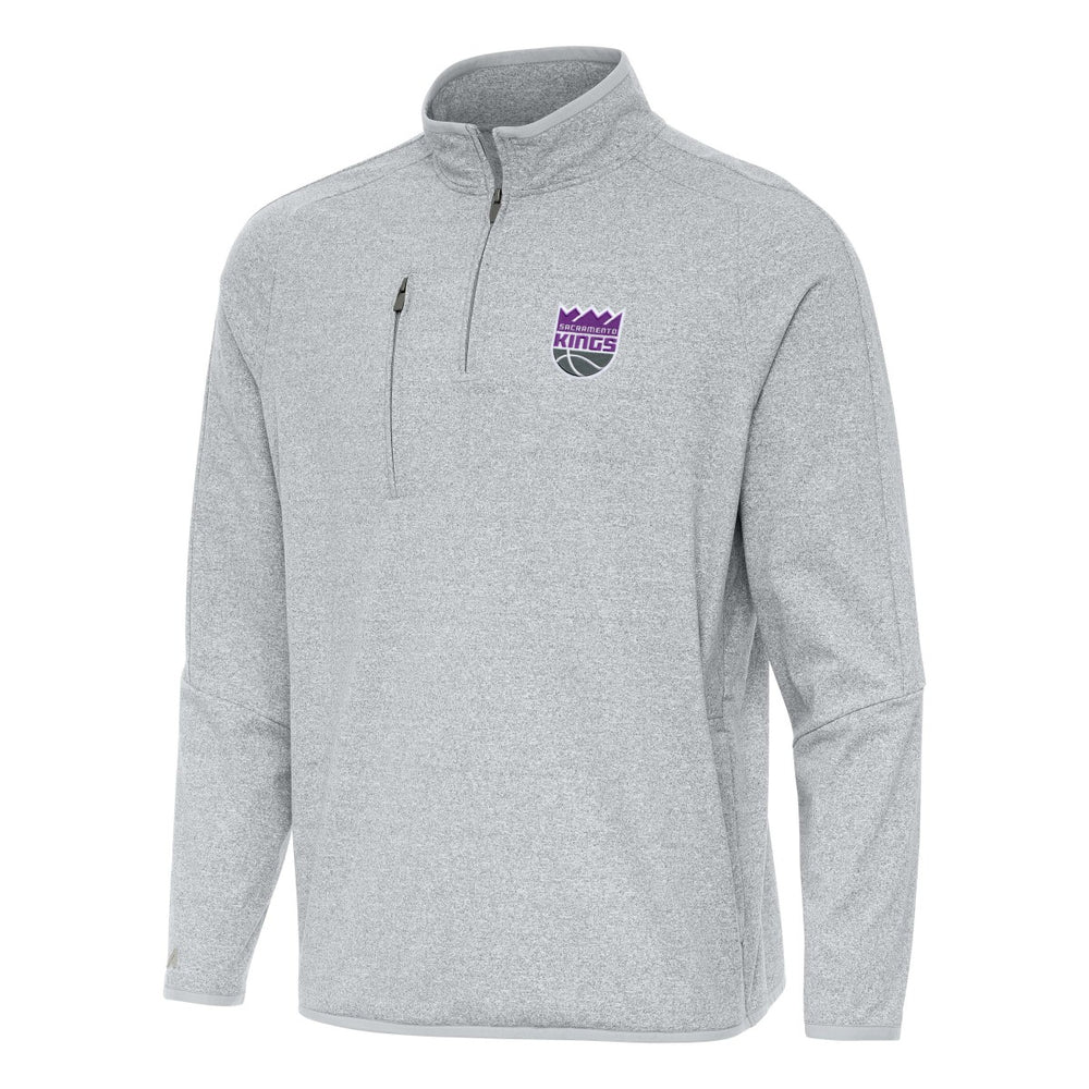 Sacramento Kings Antigua Certain Quarter-Zip Tri-Blend Sweatshirt