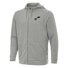 Utah Jazz Antigua Effortless Full-Zip Hoodie Jacket
