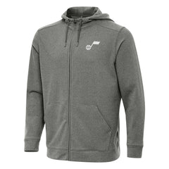 Utah Jazz Antigua Effortless Full-Zip Hoodie Jacket