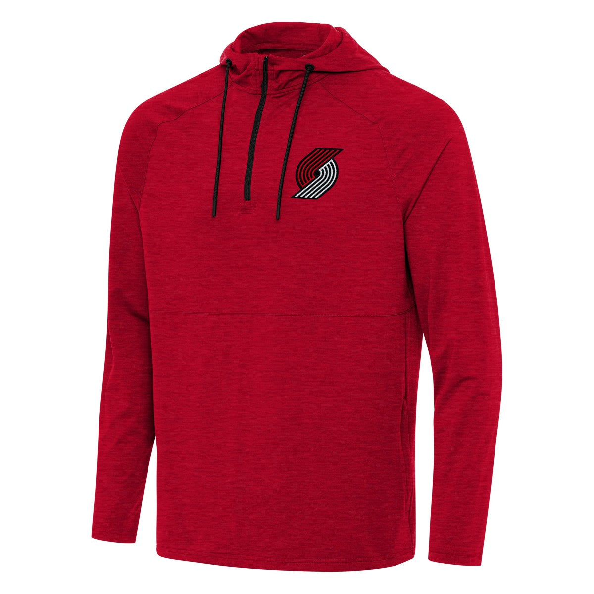 Portland Trail Blazers Antigua Spikes Raglan Quarter-Zip Hoodie
