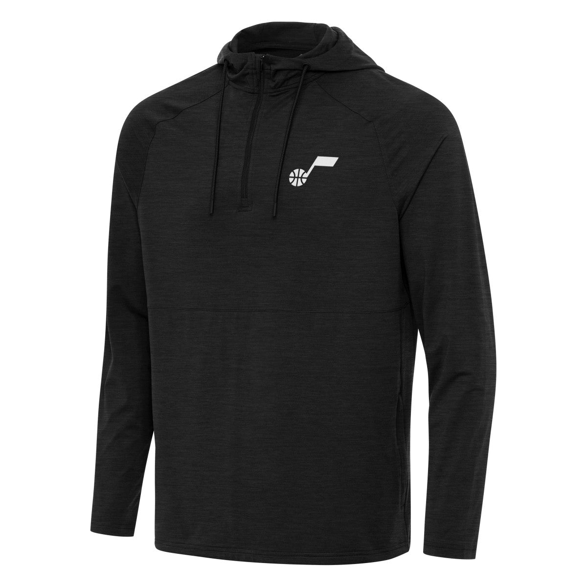 Utah Jazz Antigua Spikes Raglan Quarter-Zip Hoodie