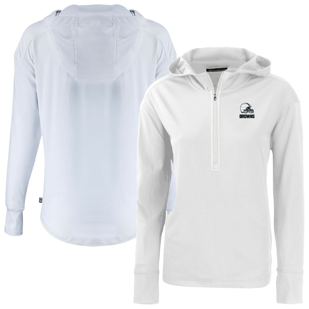 Cutter & Buck Women's Daybreak Eco Recycled Half-Zip Hoodie - Cleveland Browns Hoodies