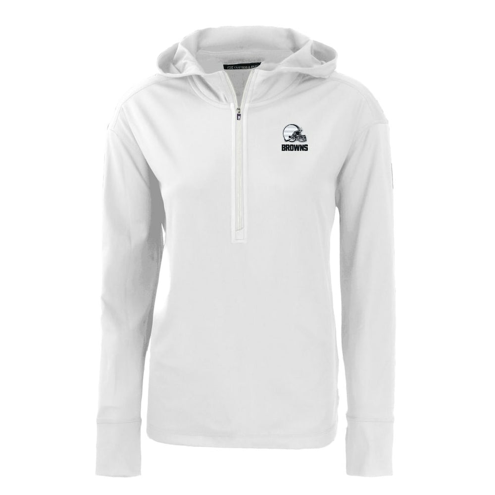 Cutter & Buck Women's Daybreak Eco Recycled Half-Zip Hoodie - Cleveland Browns Hoodies