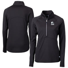 Cutter & Buck Women's Adapt Eco Knit Stretch Recycled Half-Zip Pullover Top - Cleveland Browns Pullover