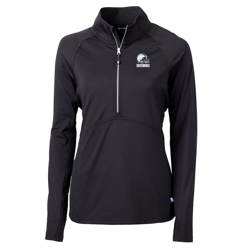 Cutter & Buck Women's Adapt Eco Knit Stretch Recycled Half-Zip Pullover Top - Cleveland Browns Pullover