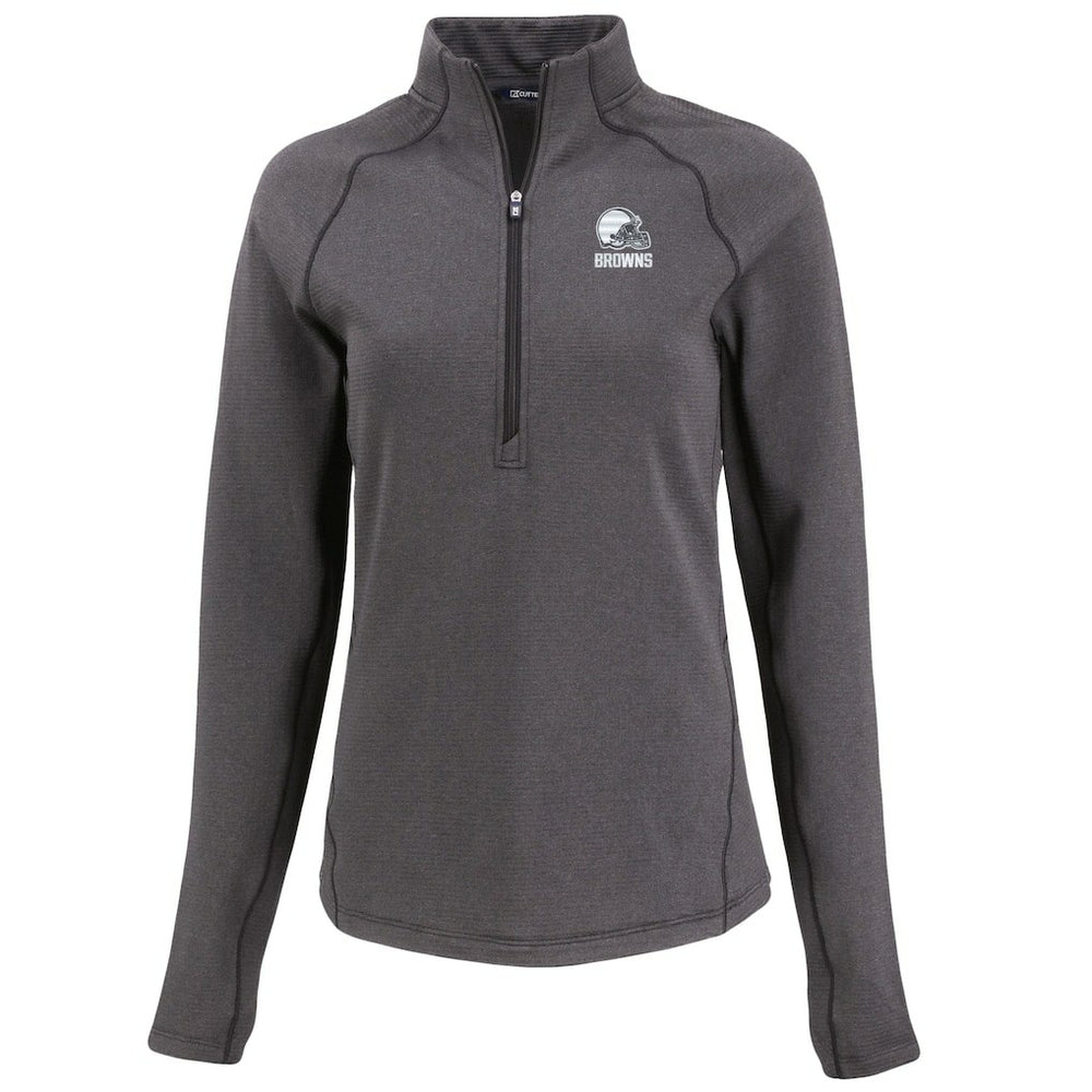 Cutter & Buck Women's Peshastin Eco Fleece Recycled Half-Zip Pullover Top - Cleveland Browns Pullover