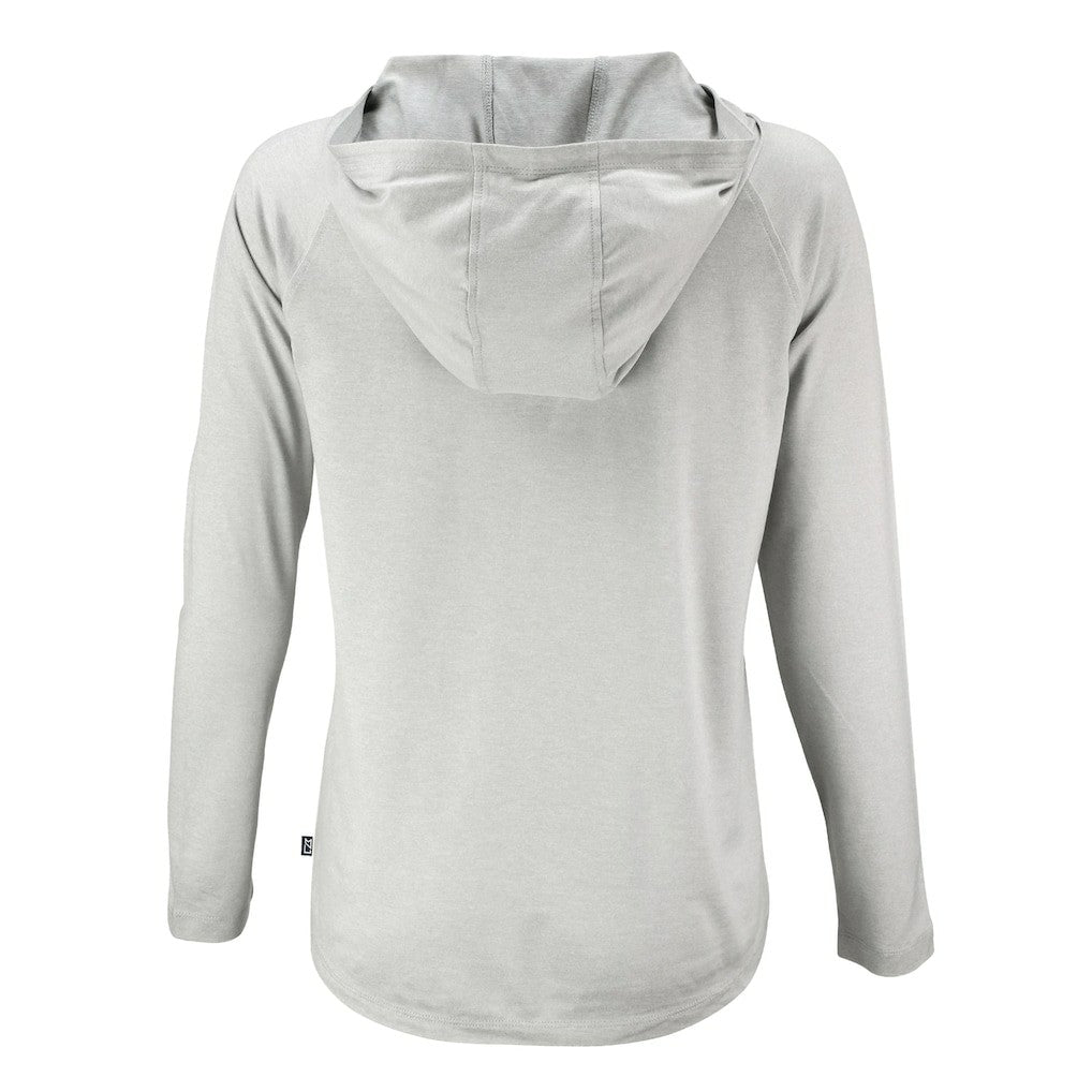 Cutter & Buck Women's Coastline Epic Comfort Eco Recycled Quarter-Snap Long Sleeve Hoodie T-Shirt - Cleveland Browns Hoodies