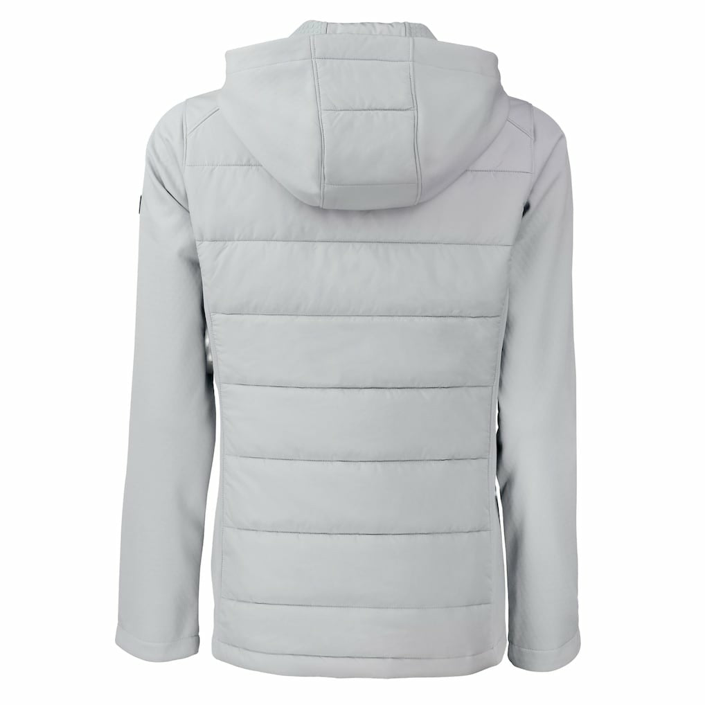 Cutter & Buck Women's Evoke Hybrid Eco Softshell Recycled Full-Zip Hooded Jacket - Cleveland Browns Jackets