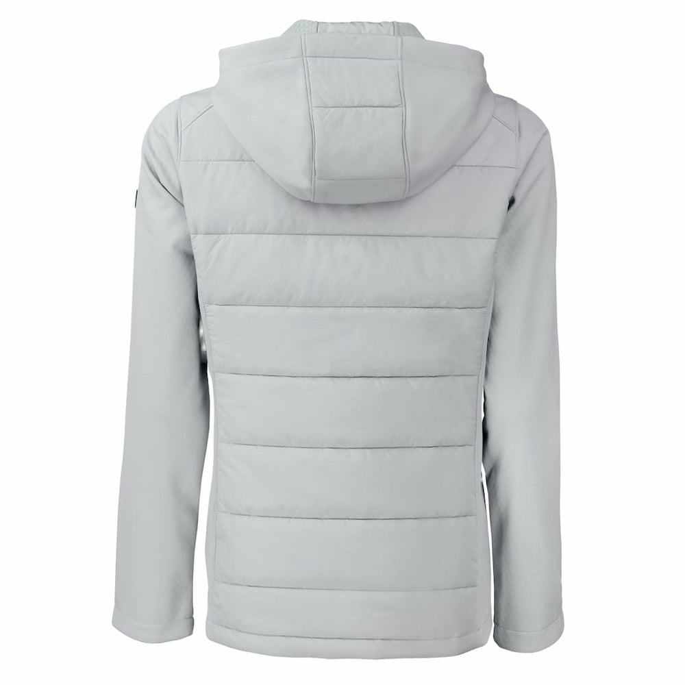 Cutter & Buck Women's Evoke Hybrid Eco Softshell Recycled Full-Zip Hooded Jacket - Cleveland Browns Jackets