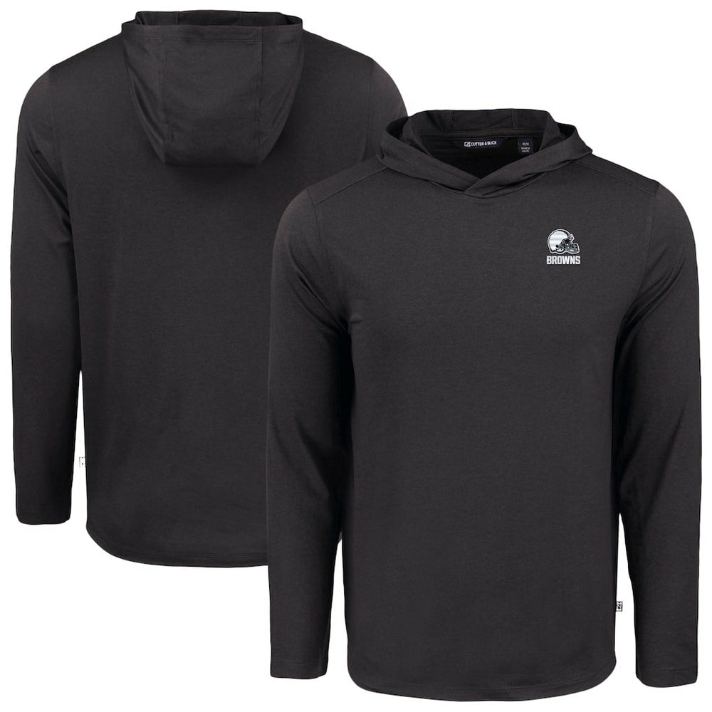 Cutter & Buck Coastline Epic Comfort Eco Recycled Long Sleeve Hooded T-Shirt - Cleveland Browns T-shirts