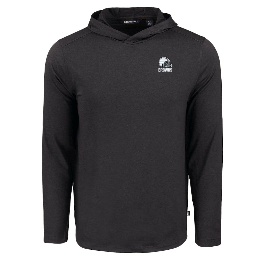 Cutter & Buck Coastline Epic Comfort Eco Recycled Long Sleeve Hooded T-Shirt - Cleveland Browns T-shirts
