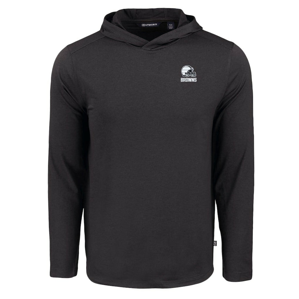 Cutter & Buck Coastline Epic Comfort Eco Recycled Long Sleeve Hooded T-Shirt - Cleveland Browns T-shirts
