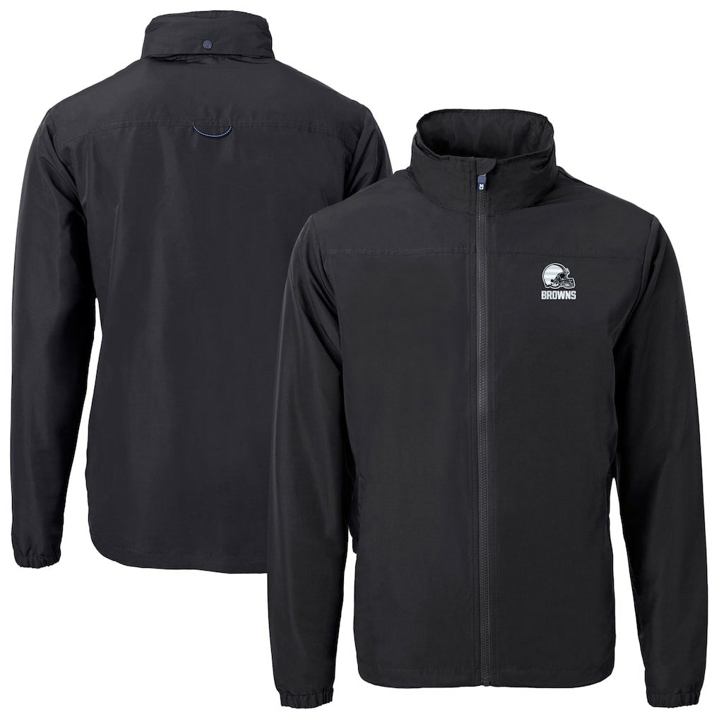 Cutter & Buck Charter Eco Recycled Full-Zip Hoodie Jacket - Cleveland Browns Hoodies