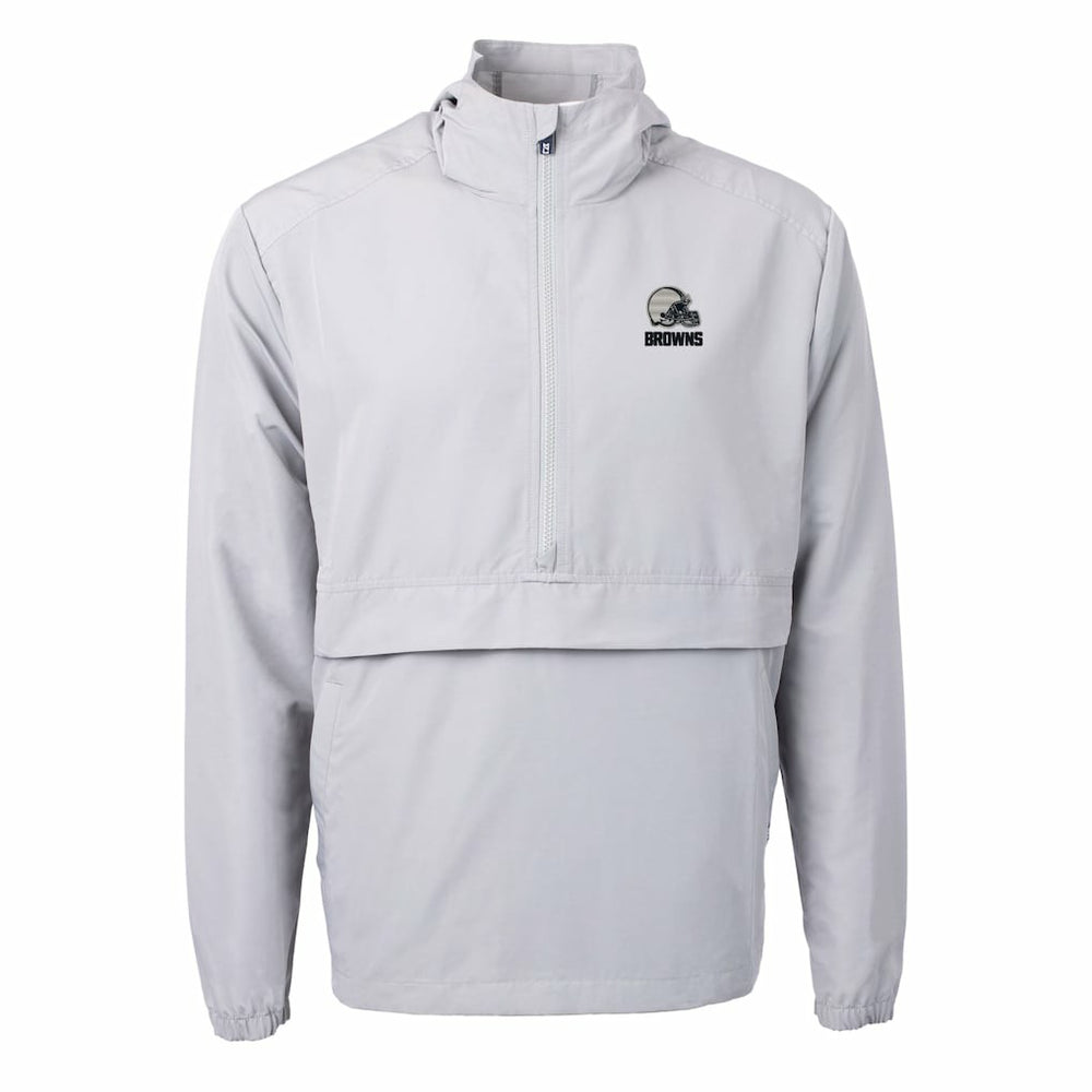 Cutter & Buck Charter Eco Recycled Anorak Half-Zip Hoodie Jacket - Cleveland Browns Hoodies
