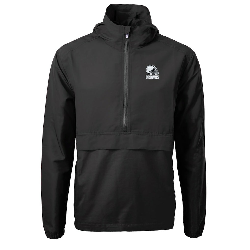Cutter & Buck Charter Eco Recycled Anorak Half-Zip Hoodie Jacket - Cleveland Browns Hoodies