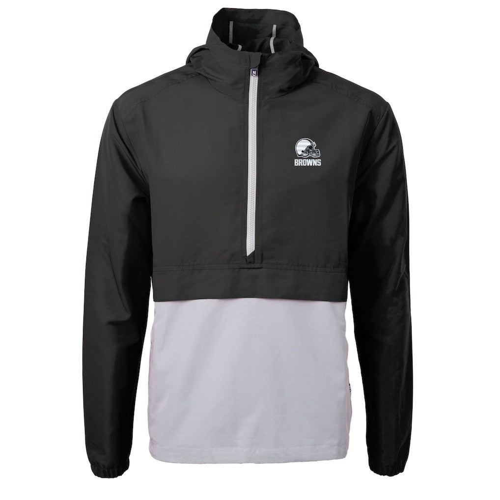 Cutter & Buck Charter Eco Recycled Anorak Half-Zip Hoodie Jacket - Cleveland Browns Hoodies