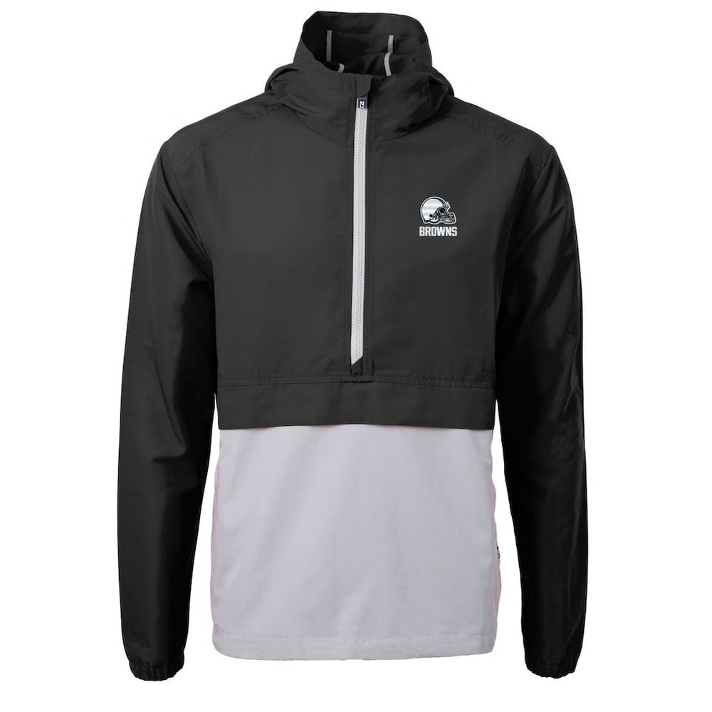 Cutter & Buck Charter Eco Recycled Anorak Half-Zip Hoodie Jacket - Cleveland Browns Hoodies