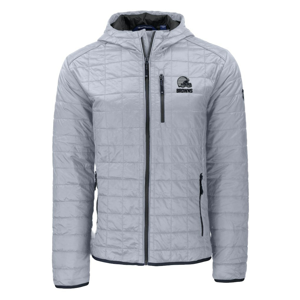 Cutter & Buck Rainier Primaloft Eco Full-Zip Hooded Jacket - Cleveland Browns Jackets