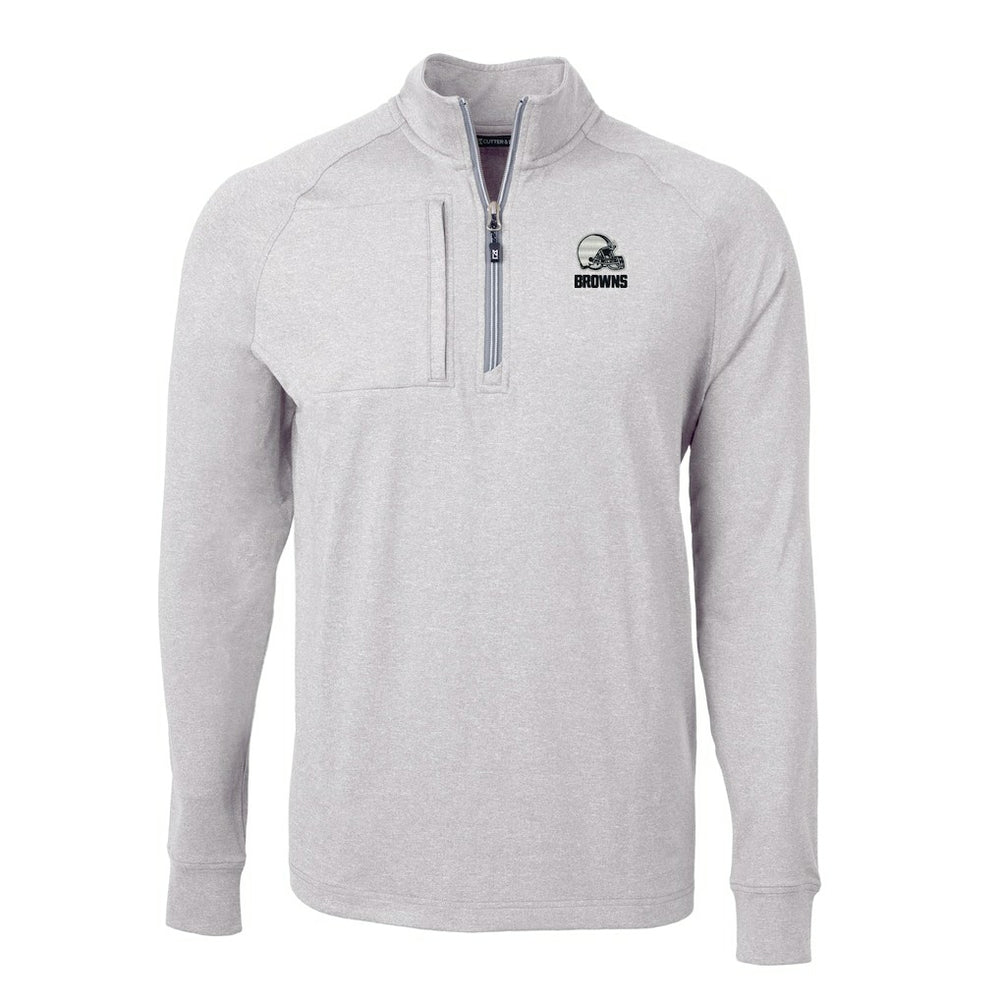 Cutter & Buck Big & Tall Adapt Eco Knit Quarter-Zip Top - Cleveland Browns Tops