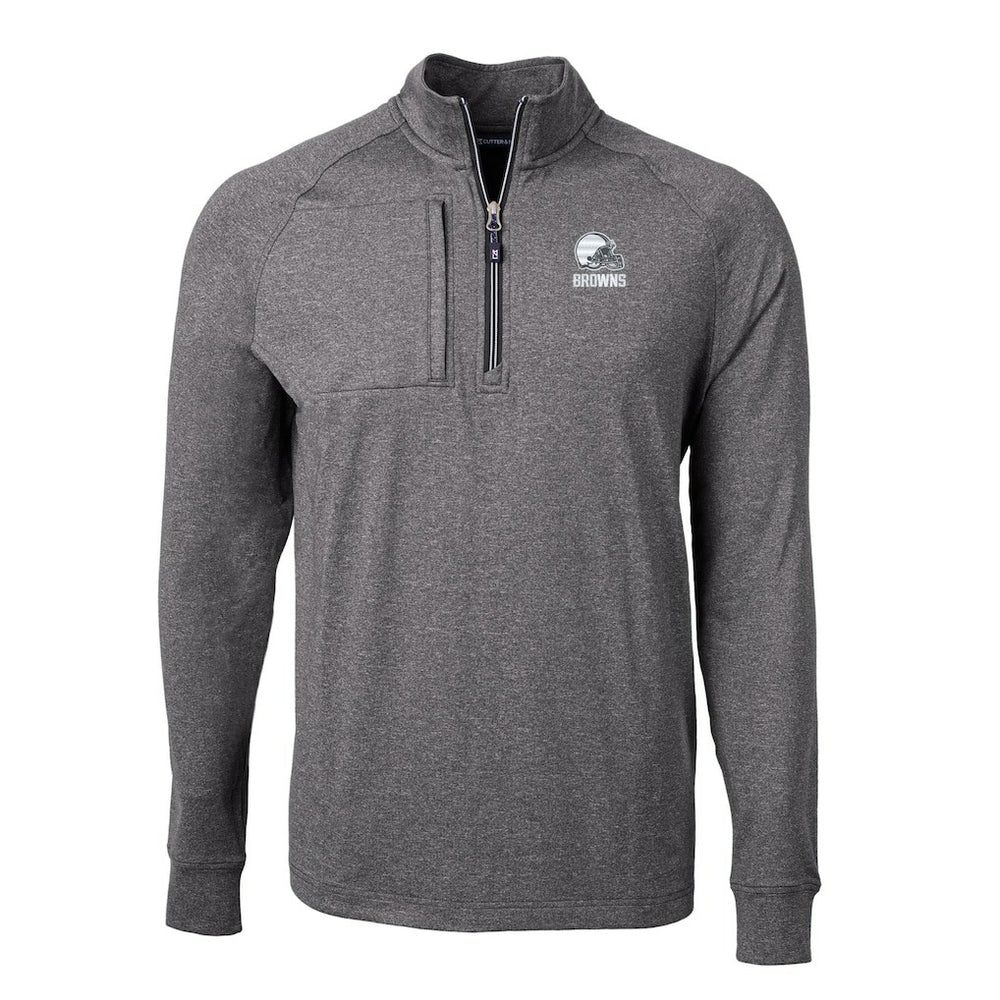 Cutter & Buck Big & Tall Adapt Eco Knit Quarter-Zip Top - Cleveland Browns Tops