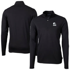 Cutter & Buck Big & Tall Virtue Eco Pique Recycled Quarter-Zip Pullover Top - Cleveland Browns Pullover