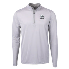 Cutter & Buck Big & Tall Virtue Eco Pique Micro Stripe Recycled Quarter-Zip Pullover Top - Cleveland Browns Pullover