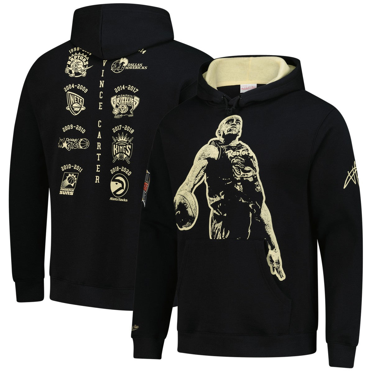 Vince Carter Toronto Raptors NBA Hall of Fame 2024 Fleece Pullover Hoodie